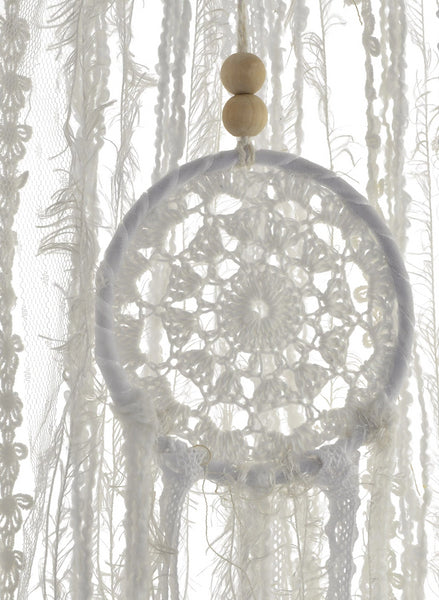 Atrapasueños - Dreamcatcher blanco indio boho con plumas mediano -  Valentina Del Sur