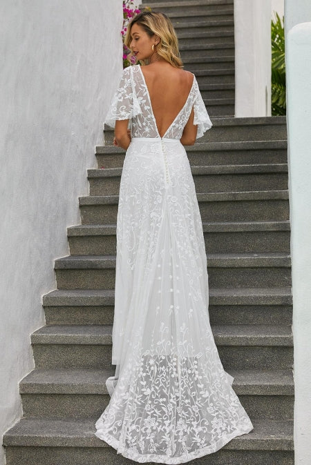 Vestido de novia boho chic Lunita Valentina Del Sur