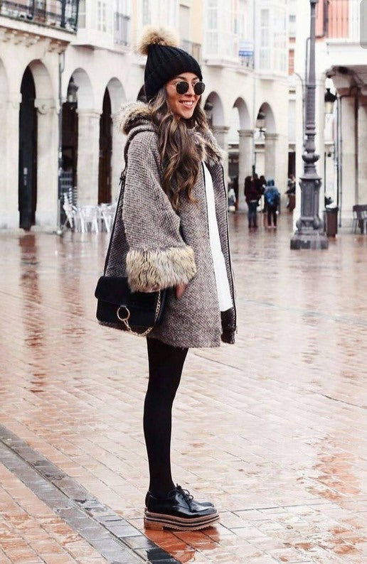 Esquimal Pelo Capucha Abrigo Abrigo De Lana Rosa Con Capucha