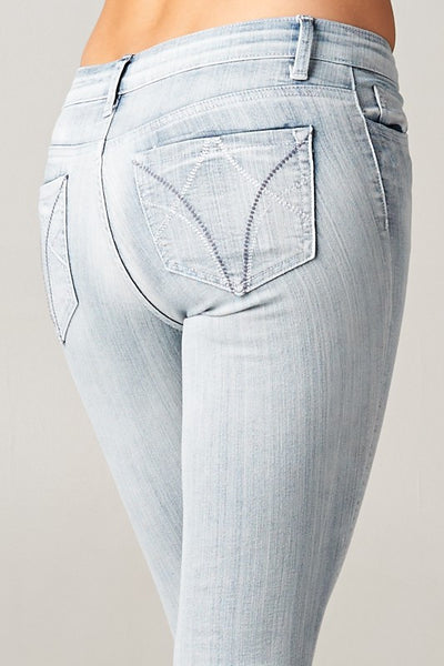 Skinny washed Jeans gris-celeste USA