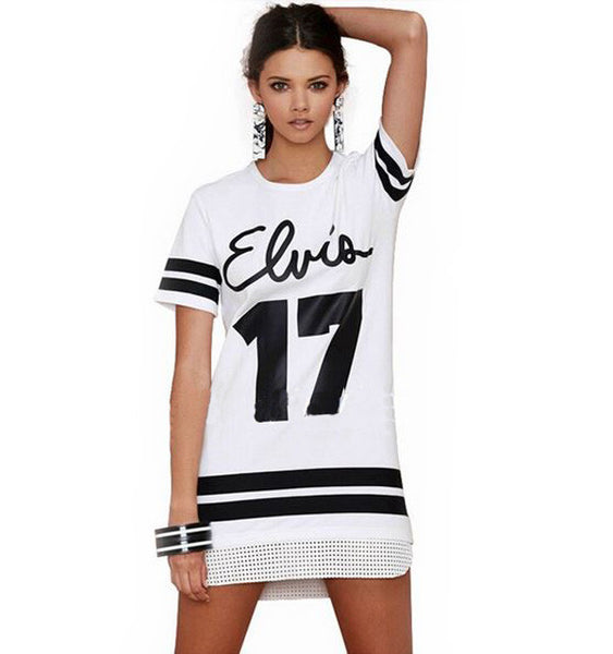 Camiseta - vestido Elvis 17 USA blanco