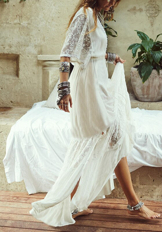 Mujer Estilo Ibicenco Ropa Estilo Boho Chic Vestido De Novia Hippy